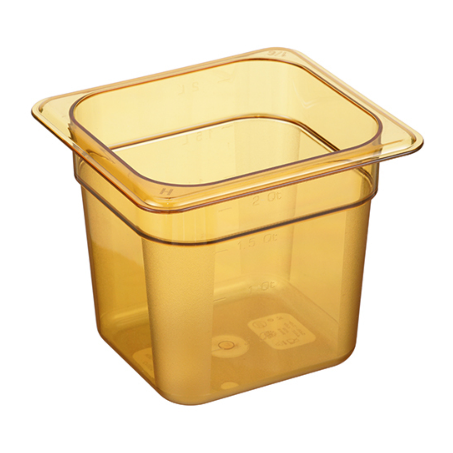 Cambro H-Pan™ Food Pan 1/6 Size 6" Deep High-Temp Amber - 66HP150