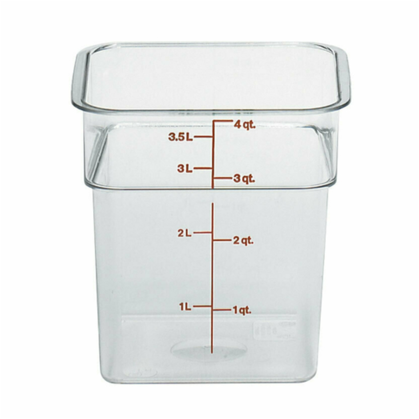 Cambro CamSquare® Food Storage Container 4 Quart Clear - 4SFSCW135
