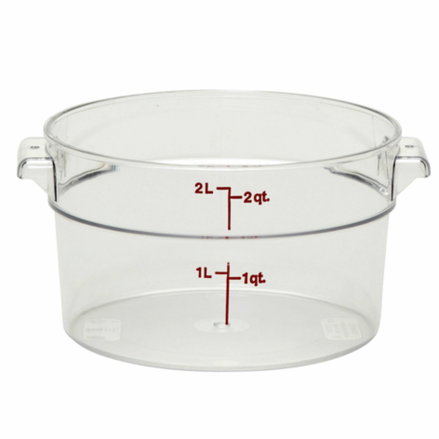 Cambro Food Container, 2 quart Round - Clear - RFSCW2-135