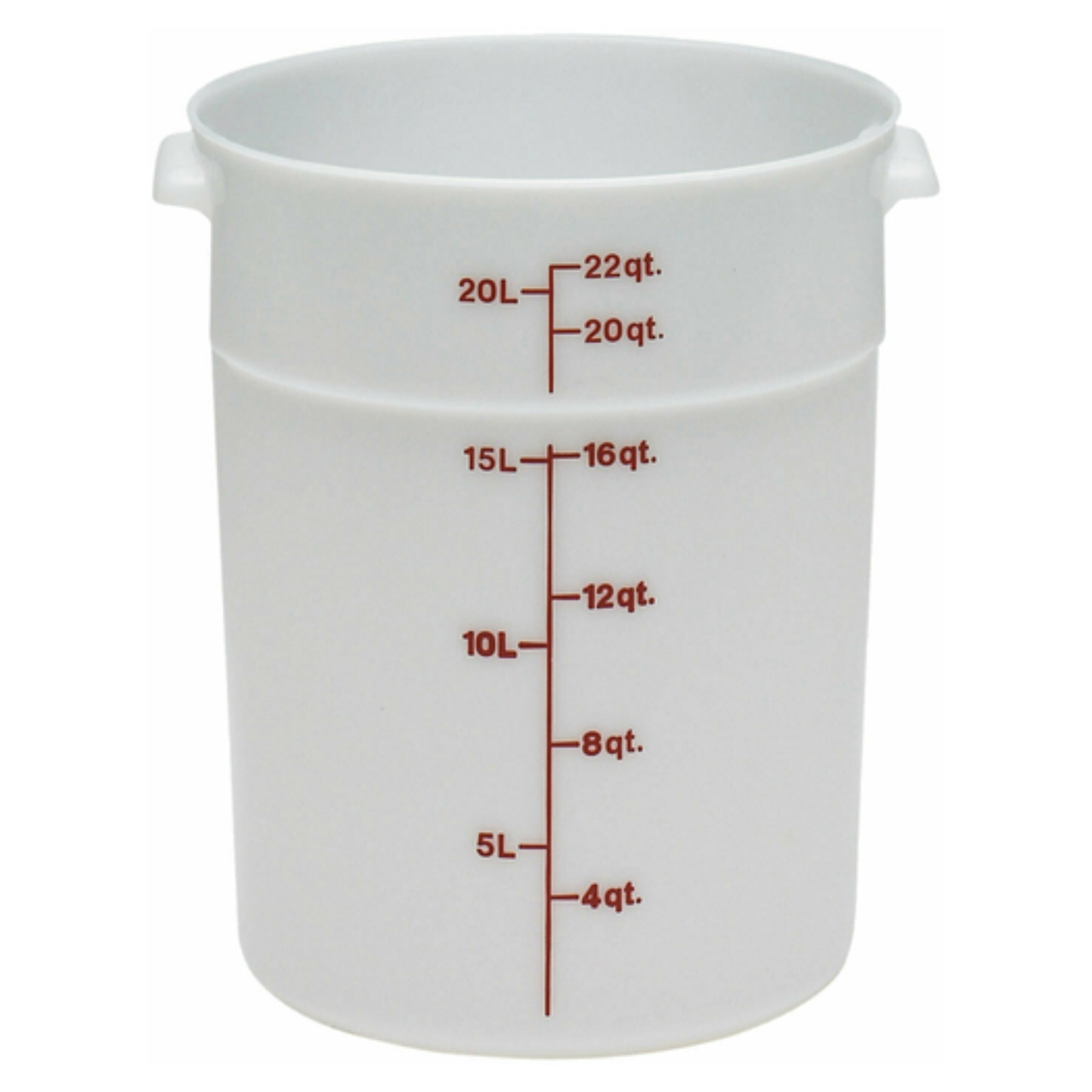 Cambro 食品容器,22夸脱圆形 - 白色 - CAMRFS22148