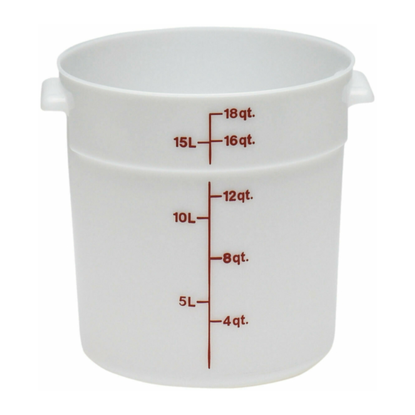 Cambro Camwear Round Food Storage Container 18 Quart White - RFSCW18-148