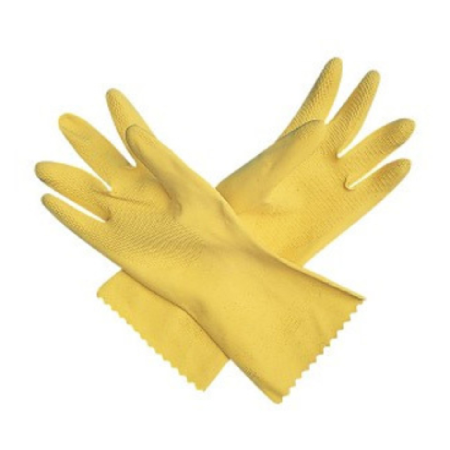 San Jamar Heavy-Duty Cleaning Gloves Medium Yellow Latex - 620-M
