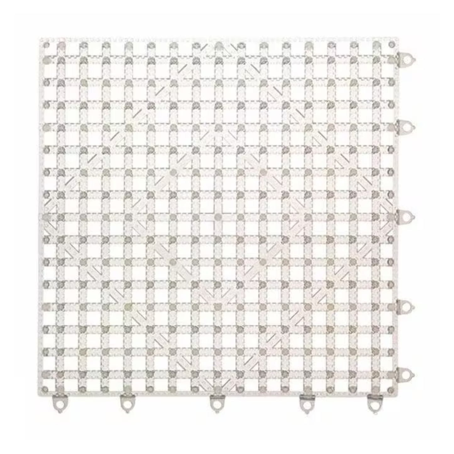 San Jamar Clear Interlocking Bar Mat Tile - VM5280CL
