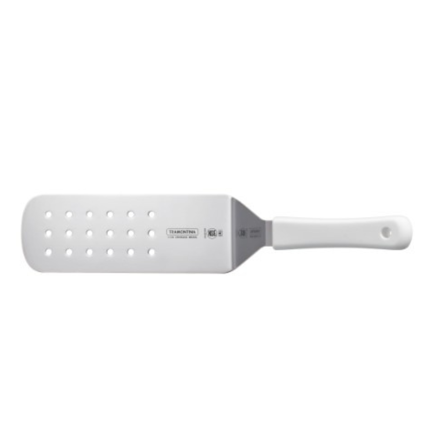 Tramontina Stainless Steel Turner NSF White Handle 4" x 3" 80010-069
