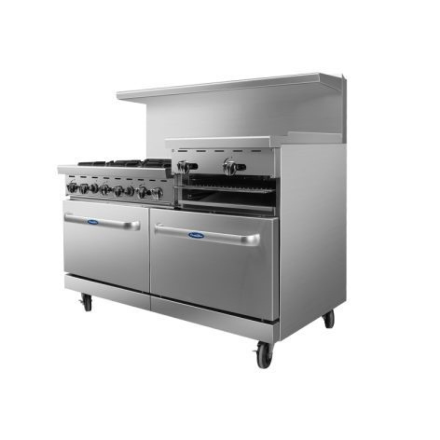Atosa CookRite 60" Commercial Gas Range 6-Burner 24" Raised - AGR-6B24RGB