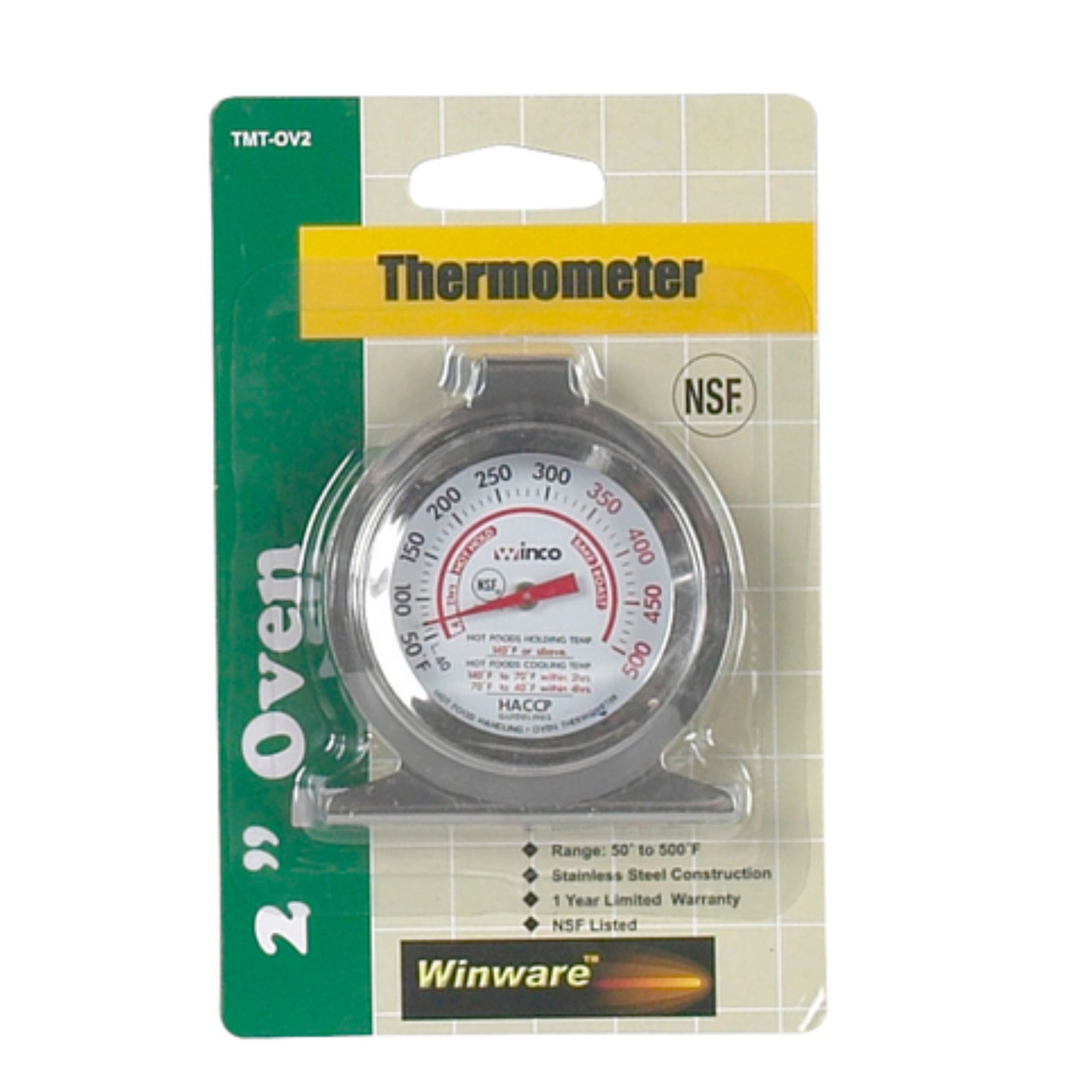 Winco Oven Thermometer 2" Dial - TMT-OV2