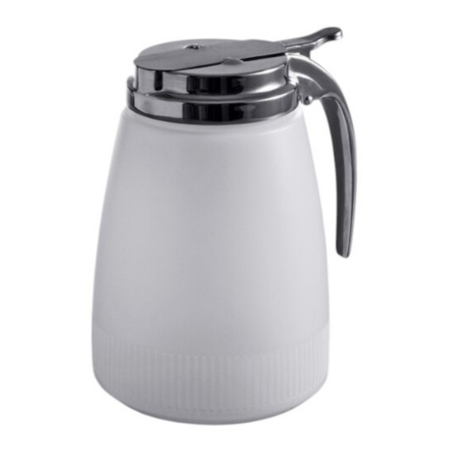 Vollrath - Vertedor de jarabe, 1,2 litros - Frasco de polietileno blanco, tapa cromada - 2748