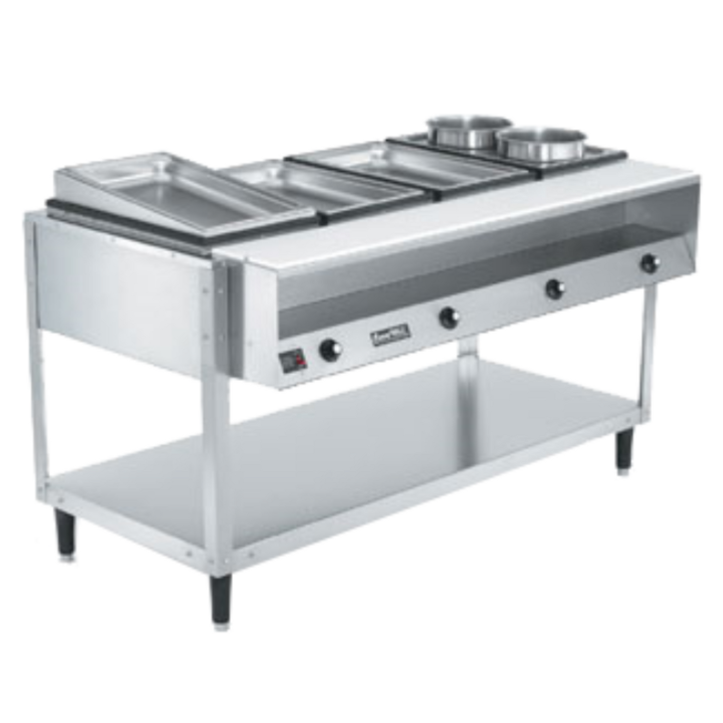 Vollrath ServeWell 热食服务柜台/桌 (4) 孔带脚轮 - 38004/38099