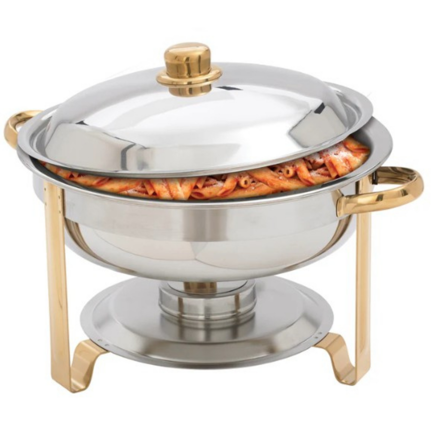 Winco Chafer Round Gold Accented 4qt - 203