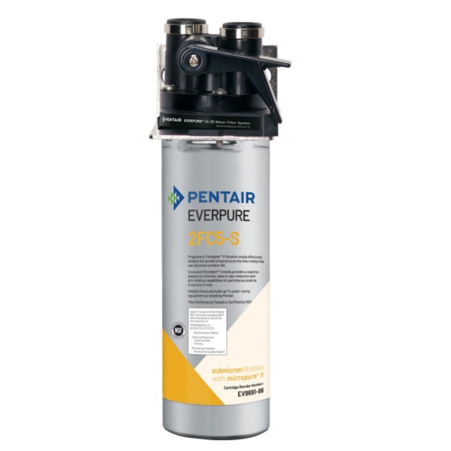 Everpure Water Filtration System, QL3B 2FC5-S, (1) 2FC5-S Fibredyne® Carbon Block Cartridge - EV925971