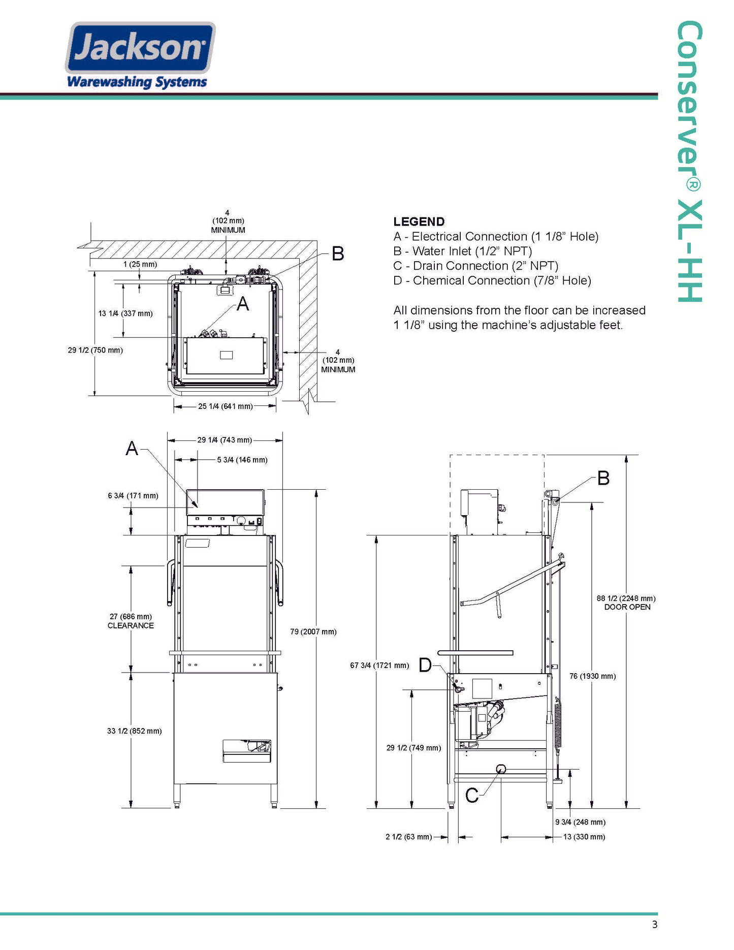 Jackson Dishwasher, Door Type - WWS CONSERVER XL-HH