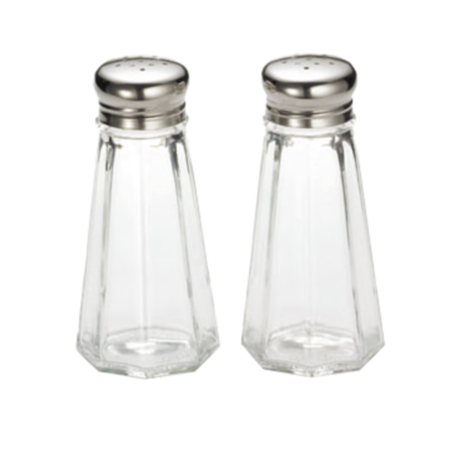 TableCraft S&P Shaker Panel Glass 3oz SS TableCraft