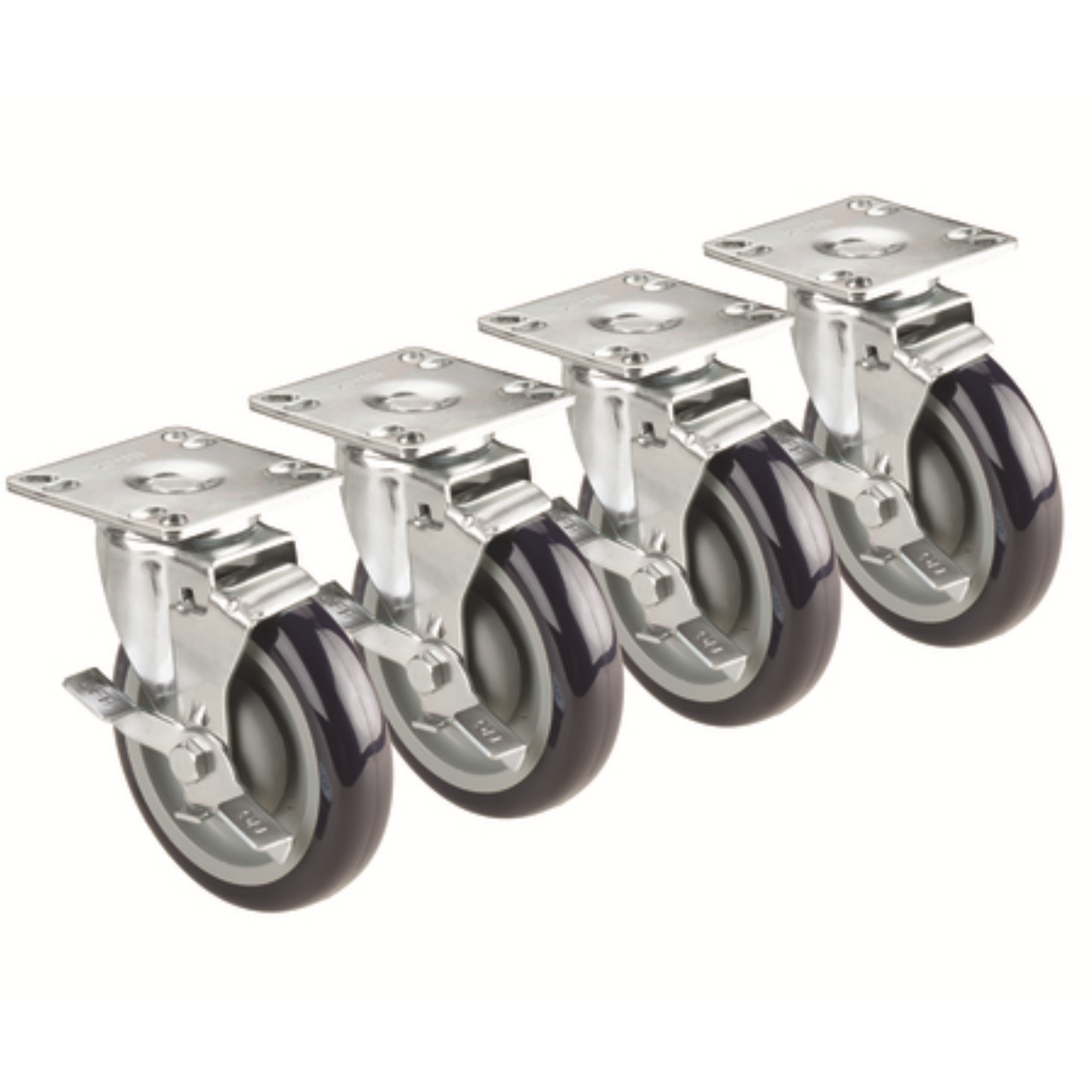 Krowne Plate Caster Swivel w/Lock 3" - 28-101S