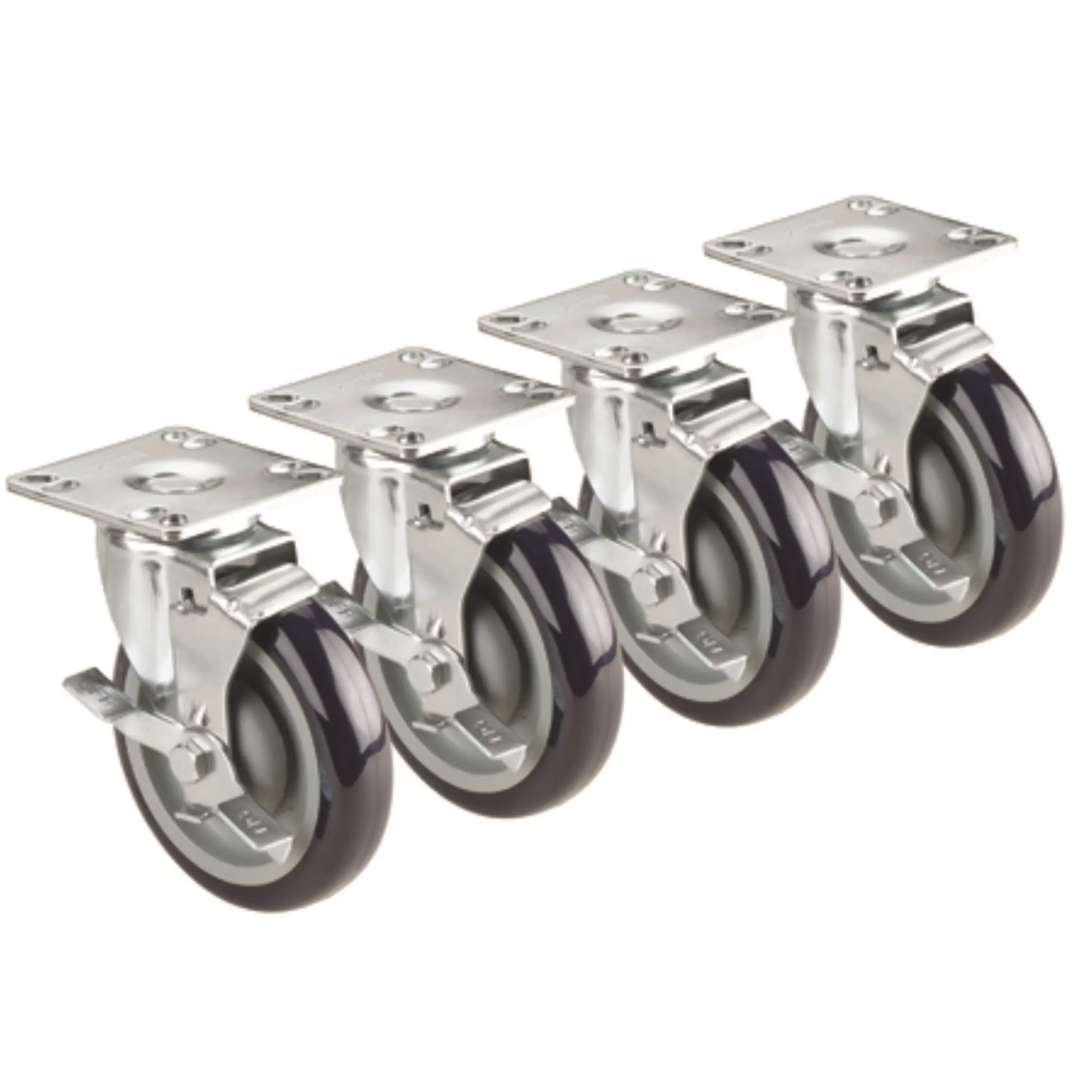 Krowne Plate Caster Swivel w/Lock 3" - 28-101S Krowne