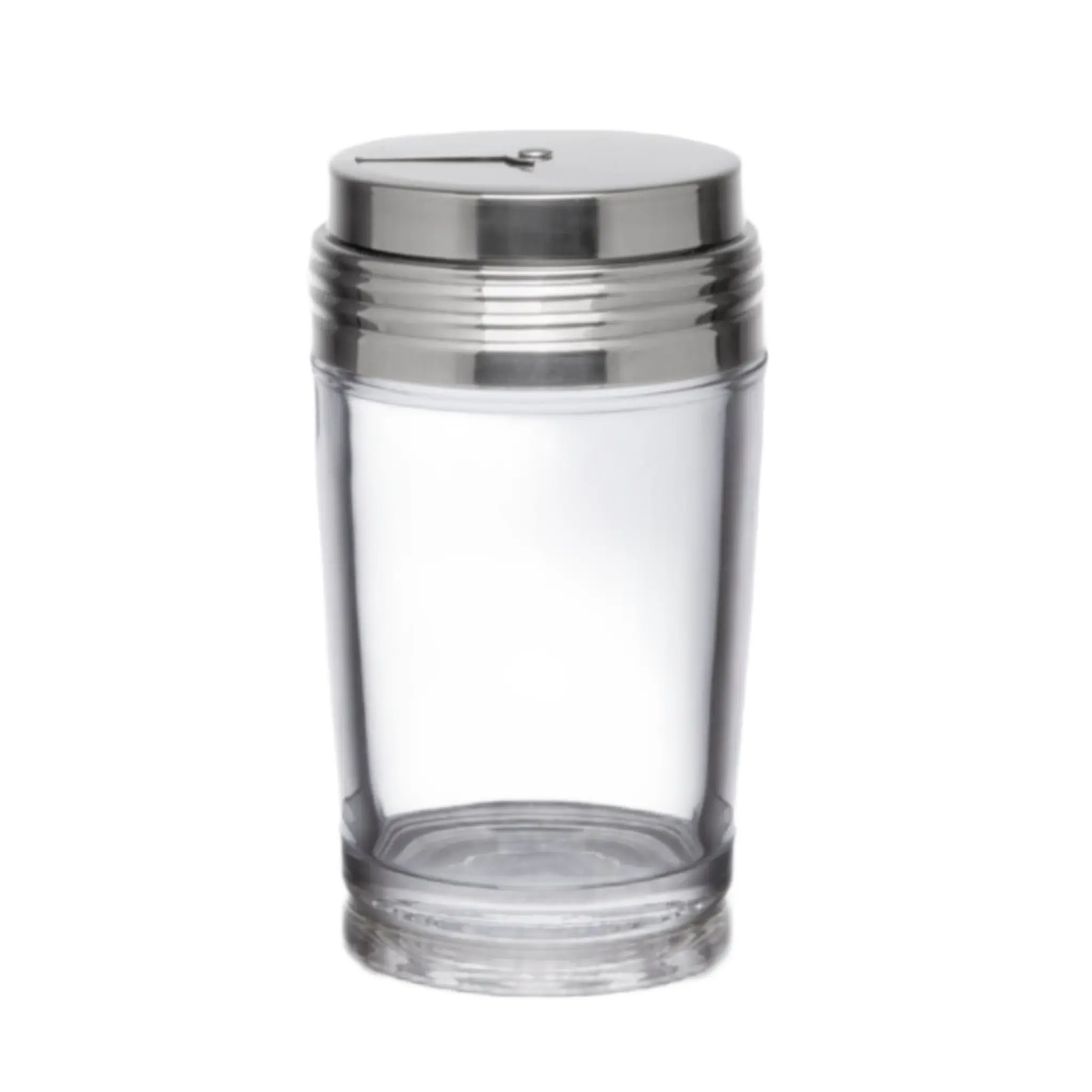 Shaker, 6oz, SS Dial Top, Glass Clear American Metalcraft