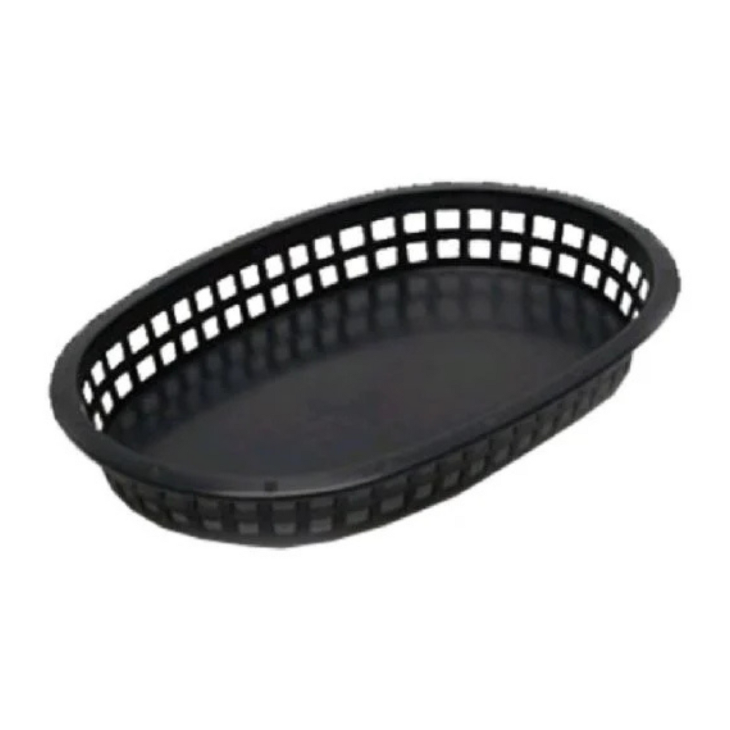 TableCraft - Cesta negra para comida rápida (10,5 x 7 pulgadas) - TCPC1076BK