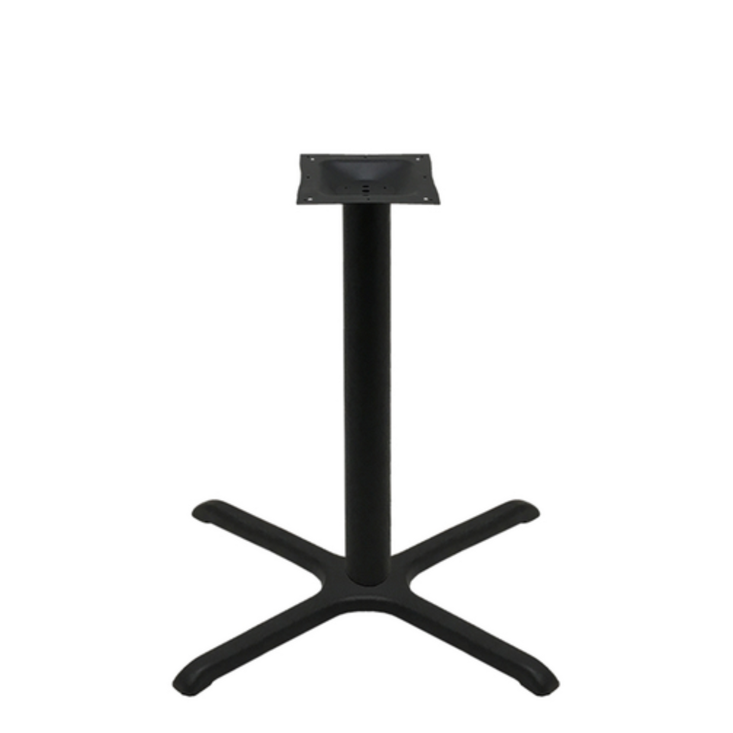 Base de mesa de roble St., 76,2 cm x 76,2 cm, estilo X, de hierro fundido, color negro - B30-STD