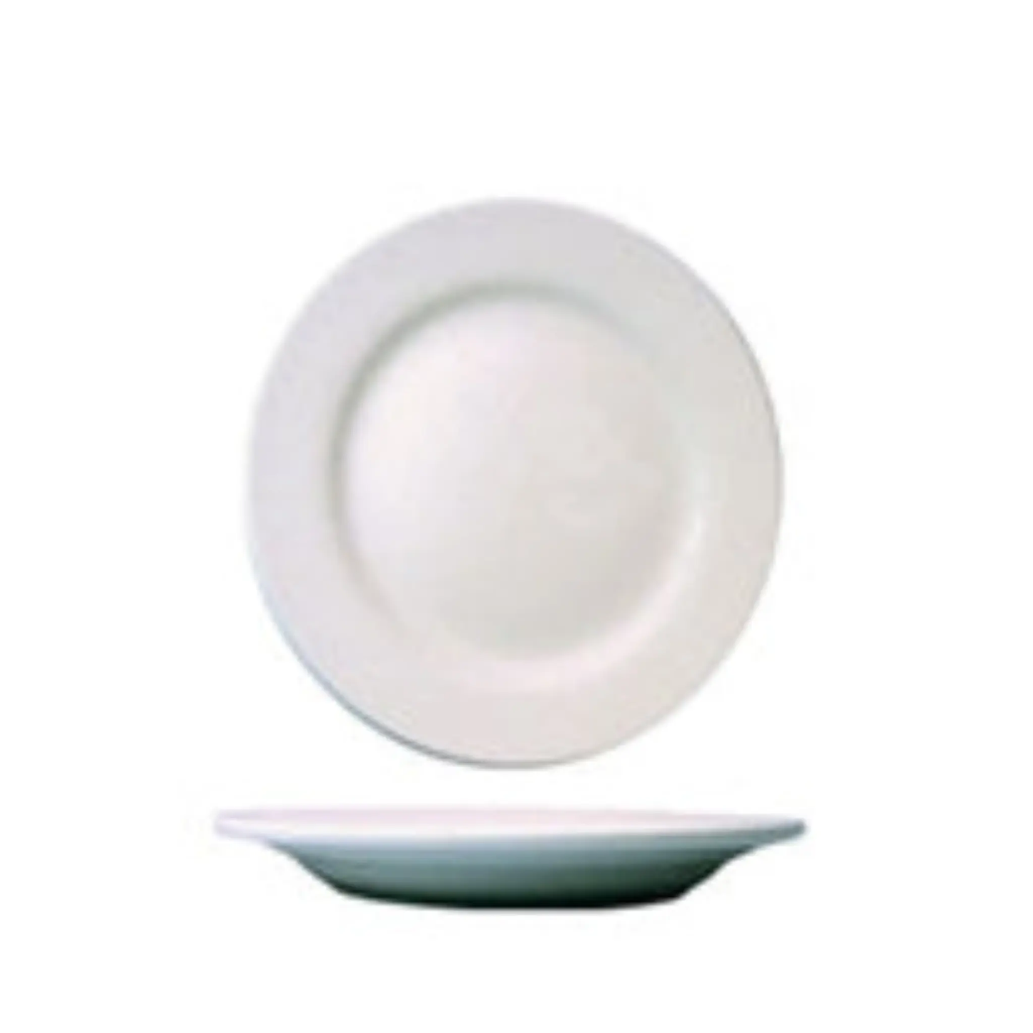 CCK Plate, 9", Wide Rim, White - CS2D California Cooking