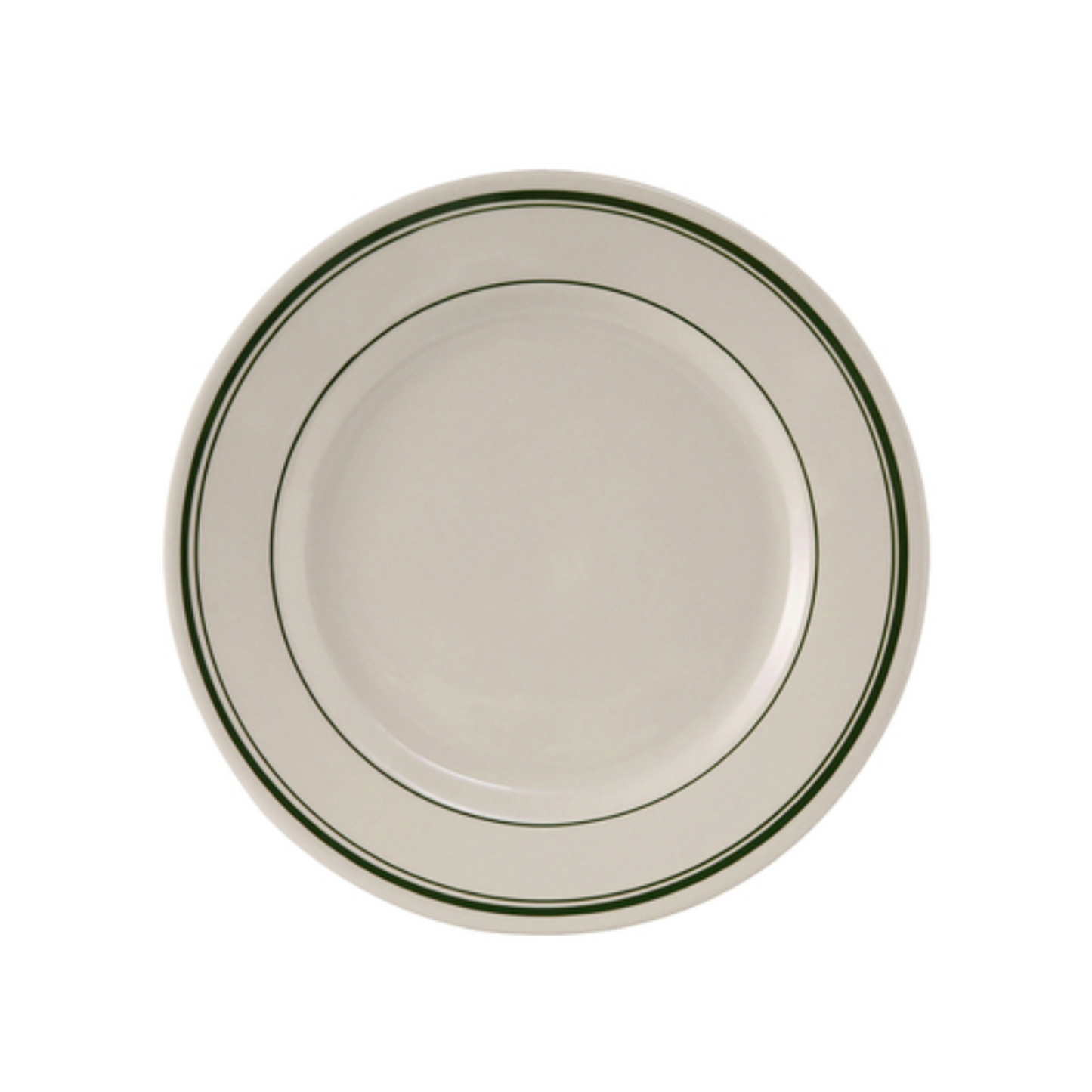 Tuxton Plate 7-1/8" Round, WR w/Green Band - TUXTGB-007