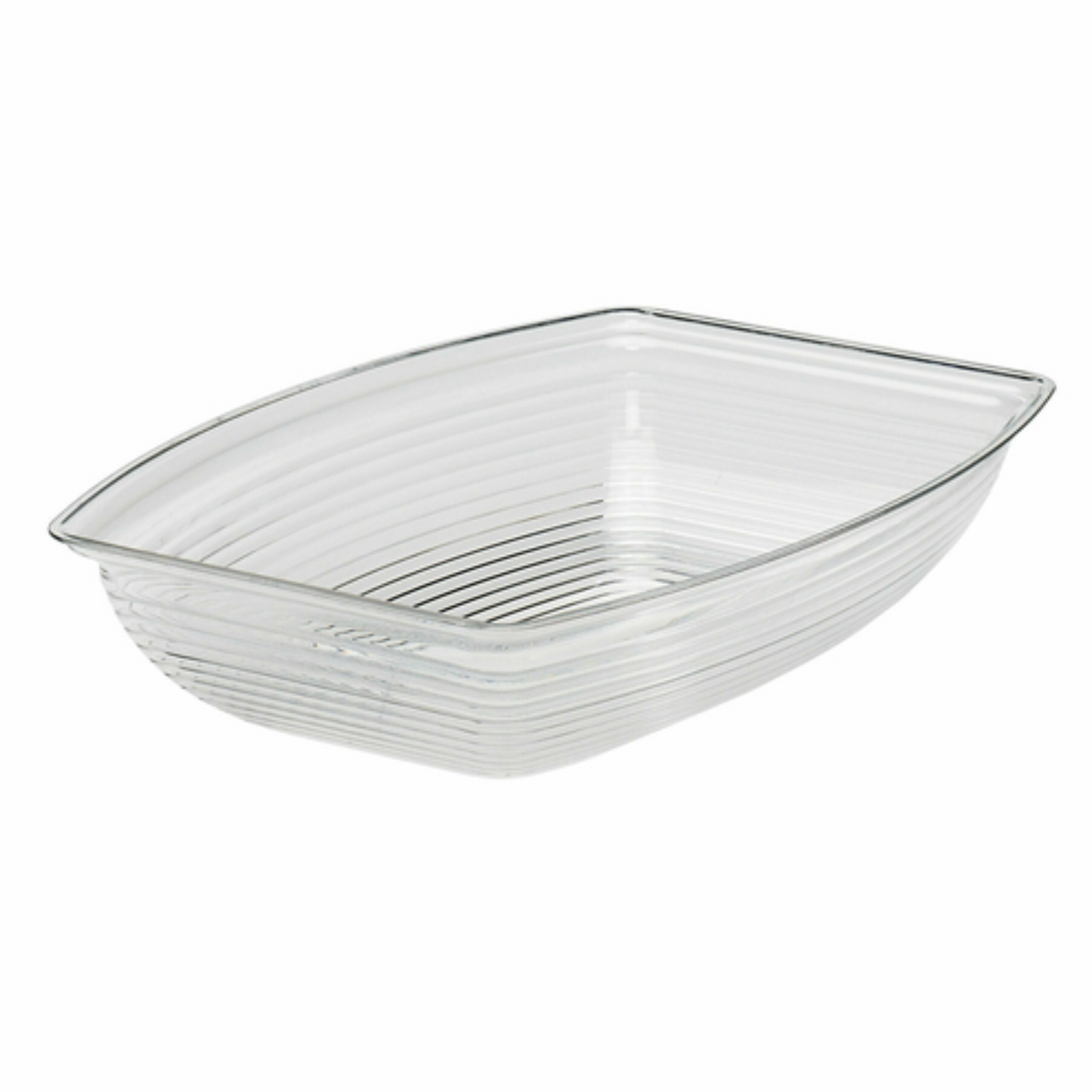 Cambro Camwear Bowl, Ribbed, Rectangular, Clear, 9" X 12" - RSB912CW135