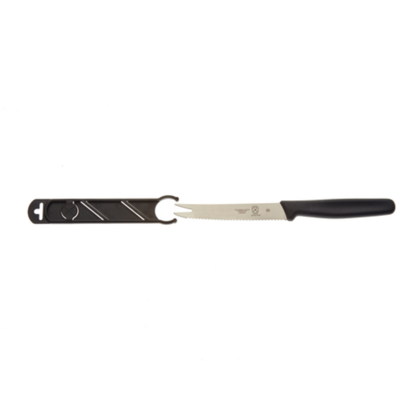 Mercer Bar Knife, 4-1/4" Wavy Edge, 2-tine End, Slide on Guard, S/S Blade - MTOM33930B-TMC