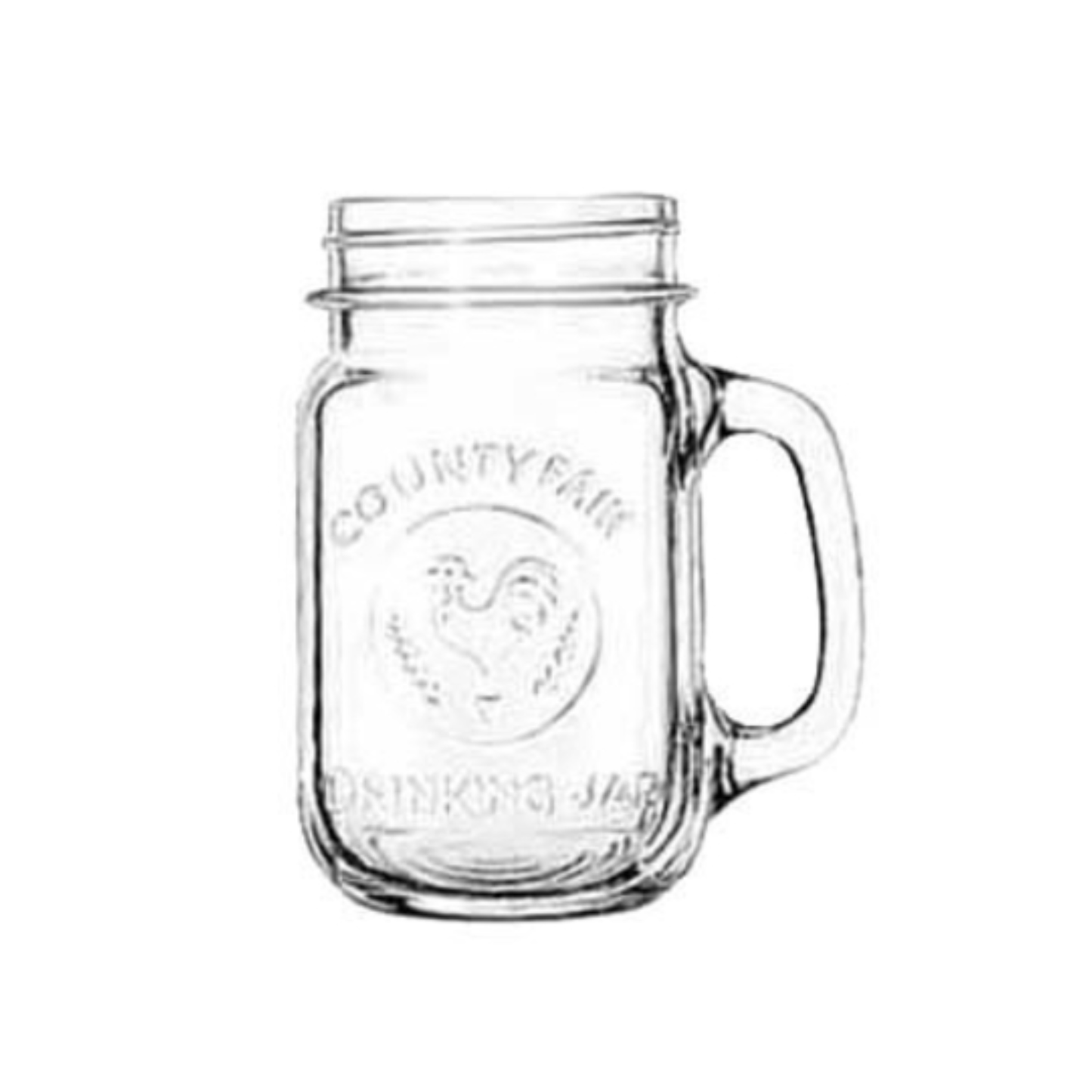 Drinking Jar 16.5o County Fair - 97085
