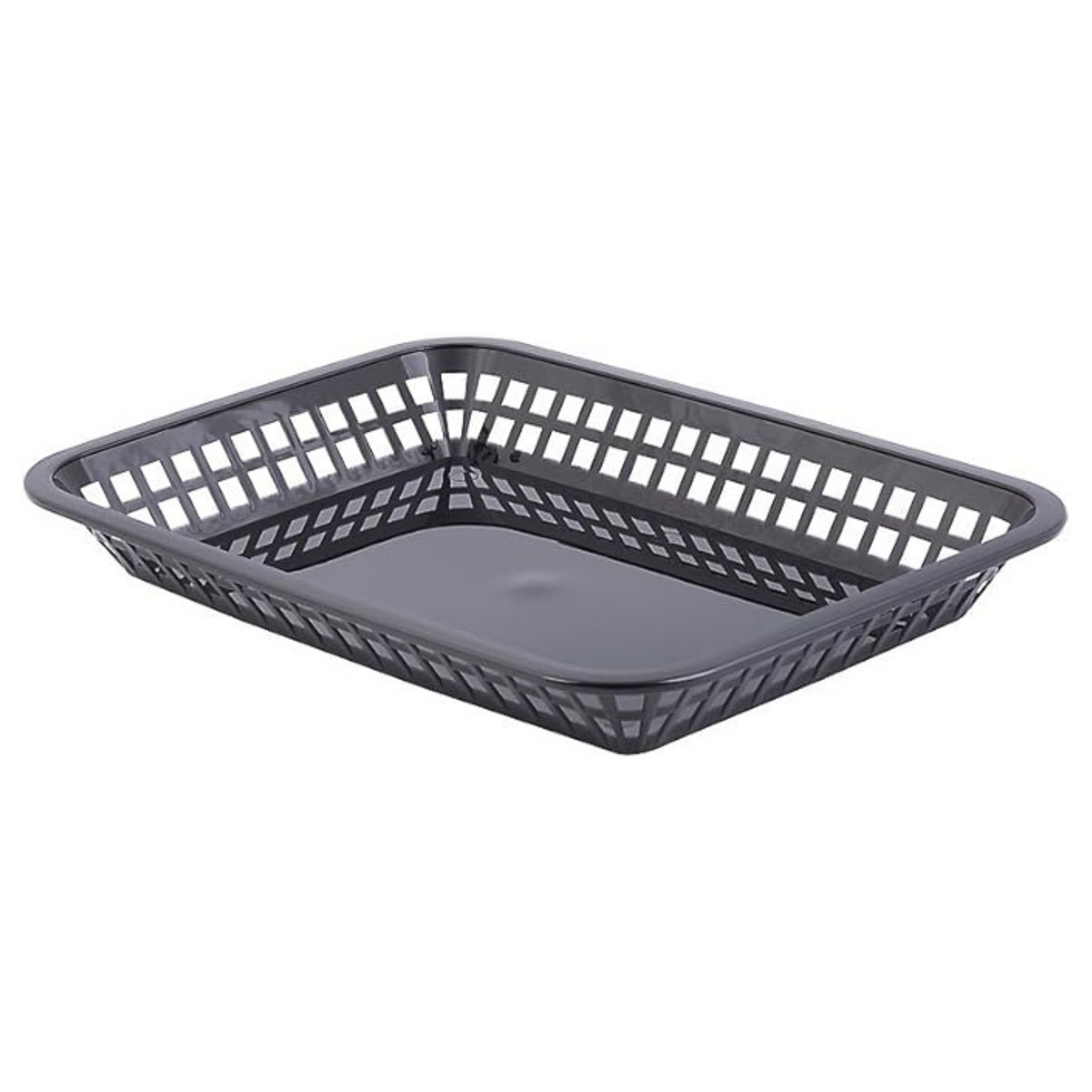 Cesta grande rectangular TableCraft, negra, 11.75"