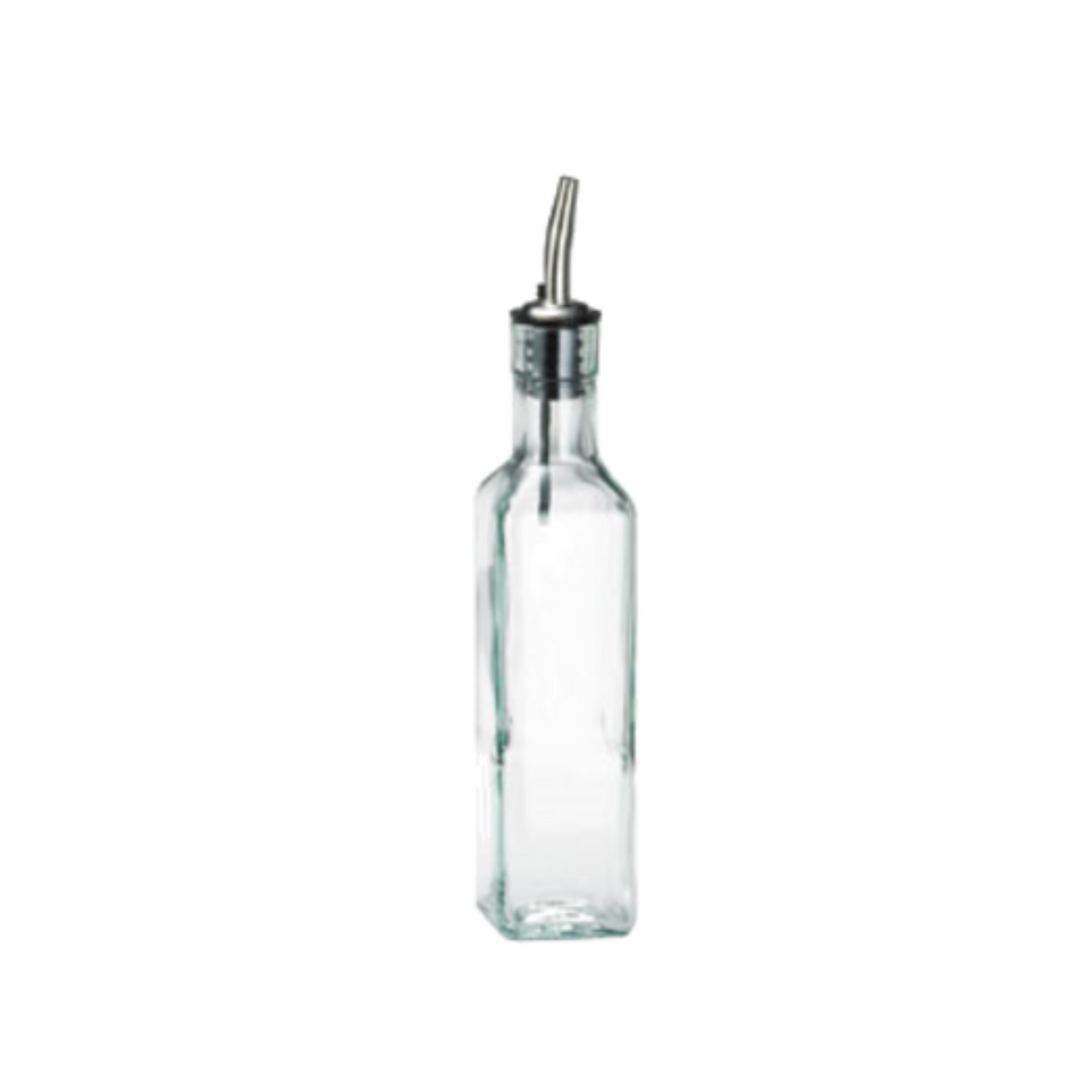 Botella TableCraft de vidrio verde cuadrado de 8-1/2 oz - 9085