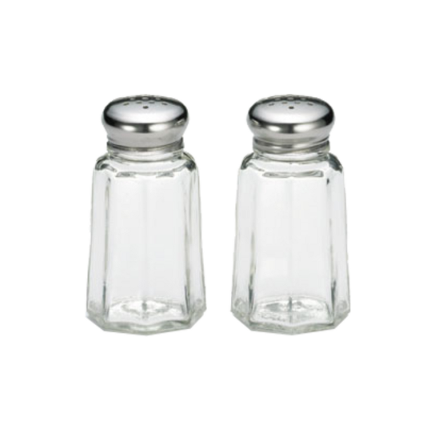 TableCraft Salt/Pepper Shaker, Glass, S/S Top, 1 oz - 150SP 1DZ TableCraft