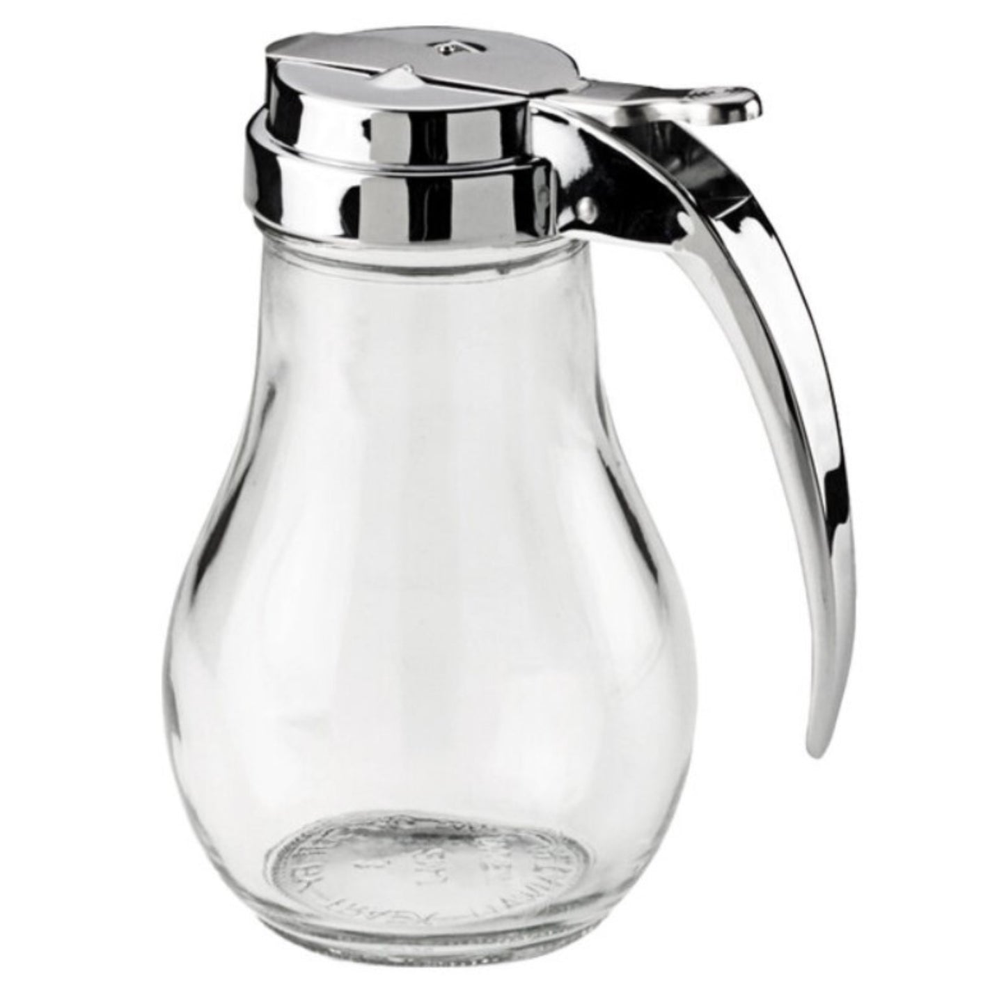 Vertedor de jarabe Vollrath, 14 oz - Frasco de vidrio, tapa cromada - 214