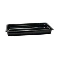 Recipiente para alimentos fríos Cambro, plástico, tamaño completo, 6,35 cm de profundidad, negro, 12CW110