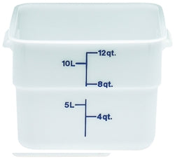 Recipiente para alimentos Cambro, 12 cuartos, blanco "CamSquare Poly" - 12SFSP148