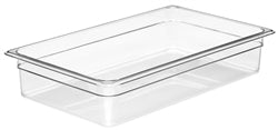 Cambro 冷食盘,塑料 - 全尺寸 4 英寸深 - 透明 - 14CW-135