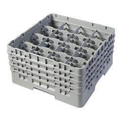 Cambro 玻璃架,带 4 个延长器,全尺寸 16 格灰色 - 16S800151