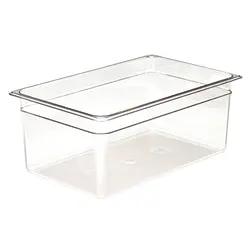 Cambro Camwear Food Pan, Plastic, Full Size, 8" Deep, Polycarbonate, Clear, NSF - 18CW-135 Cambro