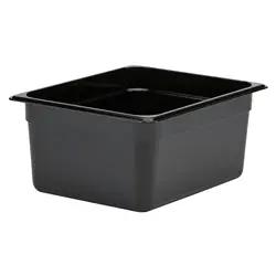 Cambro Camwear Food Pan, Plastic, 1/2 Size, 6" Deep, Polycarbonate, Black, NSF - 26CW-110 Cambro