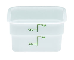 Recipiente para alimentos Cambro, 2 cuartos, blanco "CamSquare Poly" - 2SFSP148