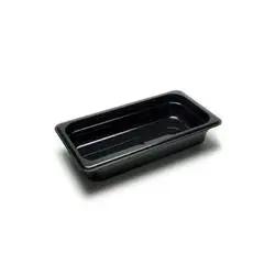 Cambro Cold Food Pan, Plastic 1/3 Size 2 1/2" Deep Black - 32CW110 Cambro