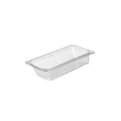 Recipiente para alimentos fríos Cambro, plástico, tamaño 3, 2 1/2" de profundidad, transparente - 32CW-135
