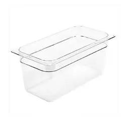 Cambro Cold Food Pan, Plastic - Third Size 6" Deep - Clear - 36CW-135 Cambro