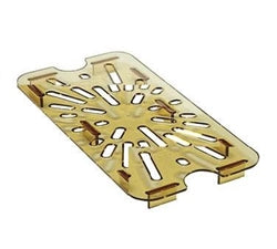 Cambro H-Pan Drain Shelf 1/4 Size Amber NSF - 40HPD150