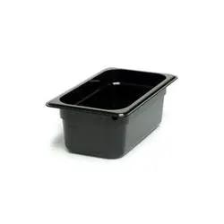 Cambro Cold Food Pan, Plastic - Fourth Size 4" Deep - Black - 44CW110 Cambro