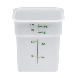 Cambro Square Container Wht Plastic 4Qt - 4SFSP148