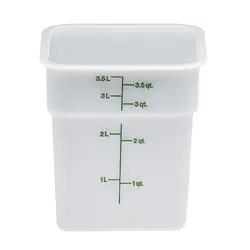 Cambro Square Container Wht Plastic 4Qt - 4SFSP148 Cambro