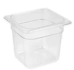 Cambro Cold Food Pan, Plastic - Sixth Size 6" Deep - Clear - 66CW-135 Cambro