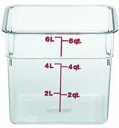 Recipiente para alimentos Cambro, 6 cuartos, transparente "CamSquare" - 6SFSCW-135