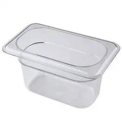 Cambro Cold Food Pan, Plastic - Ninth Size 4" Deep - Clear - 94CW-135 Cambro