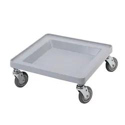 Cambro Camrack Dolly, 20-7/8"X20-7/8", No Handle, 4 Swivel 3" Casters, No Brakes, Gray - CDR2020151 Cambro