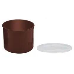 Cambro Crock, 1.2 qt PlasticWith Lid - Reddish Brown - CP12195 Cambro