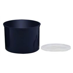 Cambro Crock,2.7 夸脱塑料带盖 - 黑色 - CP27110